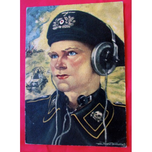 Panzer Reconnaissance Officer Postcard