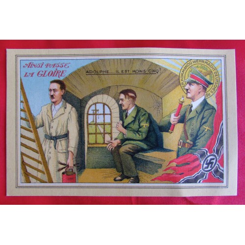 French Anti-Hitler Propaganda Postcard  # 5423