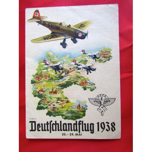 Deutschlandflug 1938 NSFK Postcard # 5427
