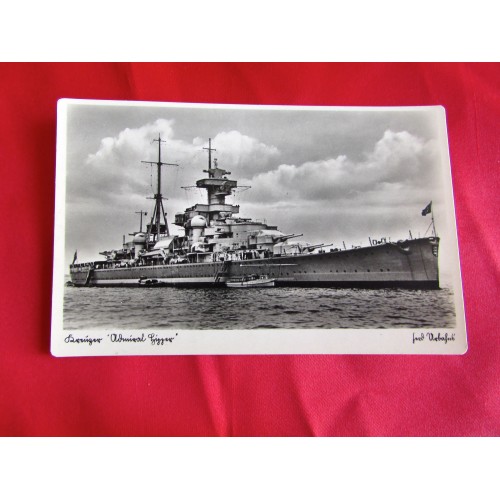 Kriegsschiff Admiral Hipper Postcard