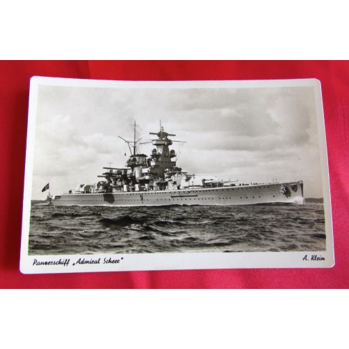 Panzerschiff Admiral Scheer Postcard