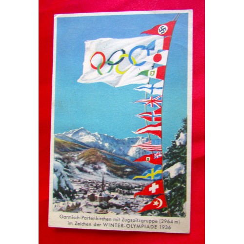 1936 Garmisch Germany Olympics Postcard