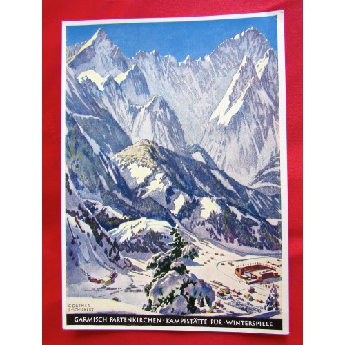 Werbe Postkarte Nr. 3 für die Olympischen Spiele Postcard # 5516