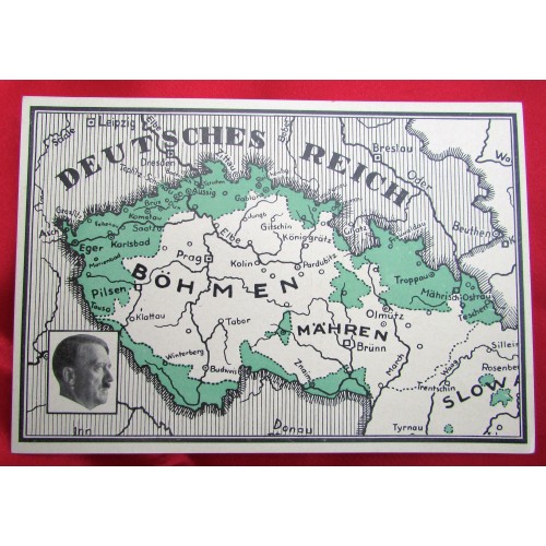 Deutsche Reich Bohmen Ein Volk Ein Reich Ein Führer Postcard # 5555