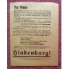 Hindenburg Campaign Flyer