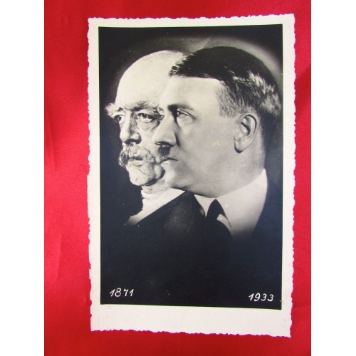 Hitler Bismarck Postcard # 5796