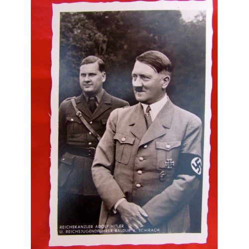 Hitler with V. Schirach Postcard # 5817