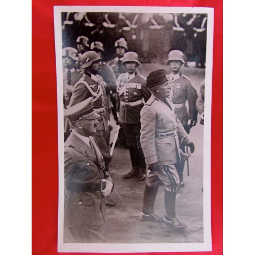 Hitler Mussolini Postcard # 5825