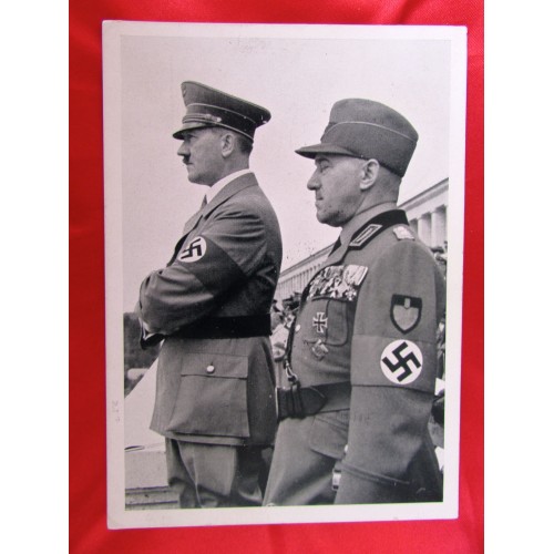 Hitler Hierl Postcard