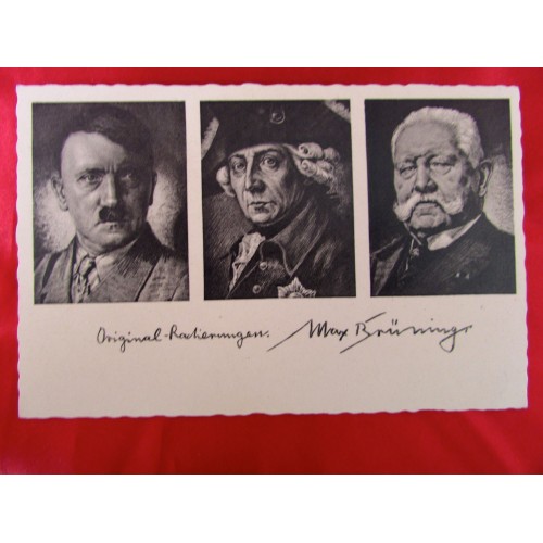 Hitler Schuller Bismarck Postcard