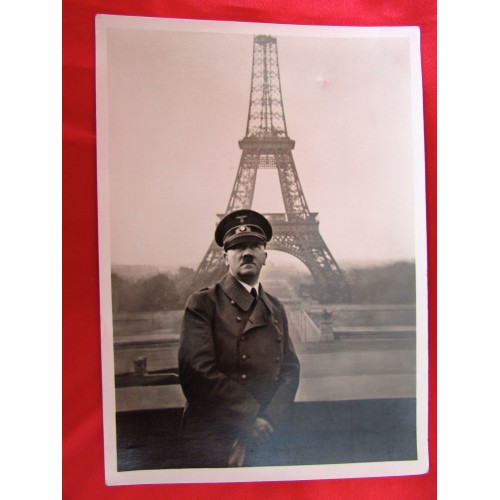 Hitler in Paris Postcard