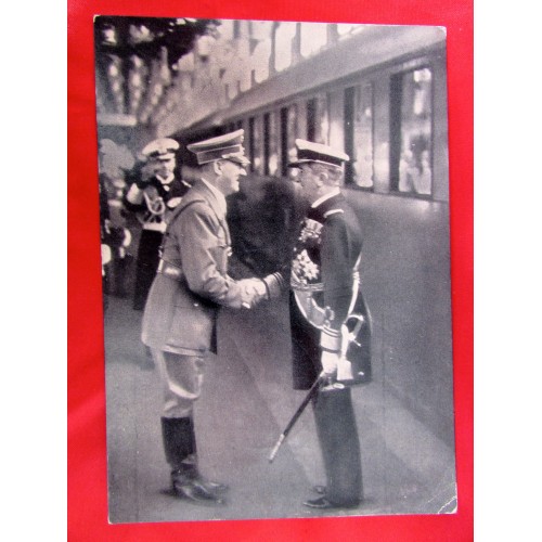 Hitler Horthy Postcard 