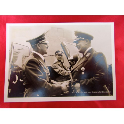 Hitler with Göring Postcard