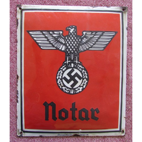 Notar Enamel Sign # 5908