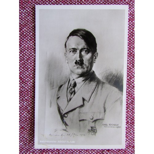 Reichskanzler Adolf Hitler Karl Rickelt Postcard # 5911