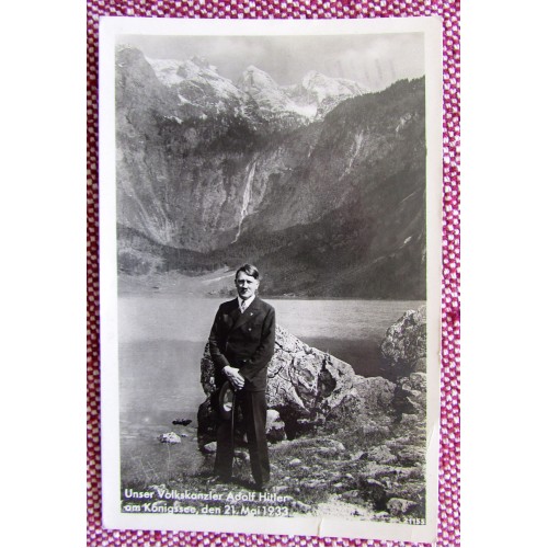 Unser Volkskanzler Adolf Hitler am Konigssee den 21. Mai 1933 Postcard # 5930