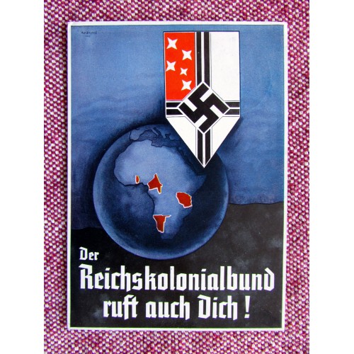 Der Reichskolonialbund ruft auch Dich! Postcard # 5952