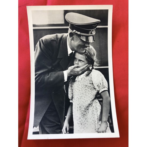 Hitler with girl Postcard 