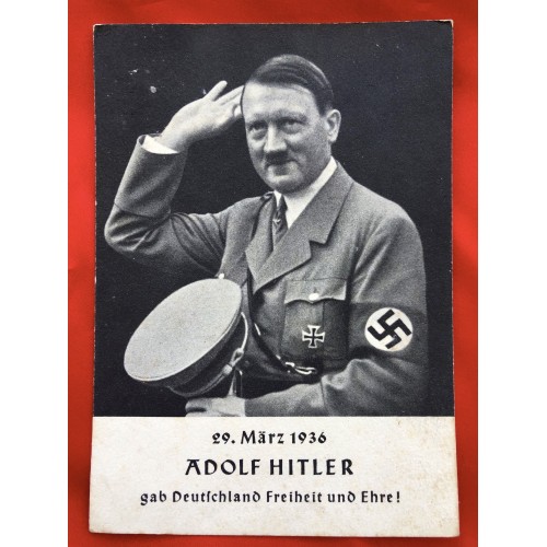 Adolf Hitler gab Deutschland Freitheit und Ehre ! Postcard # 6414