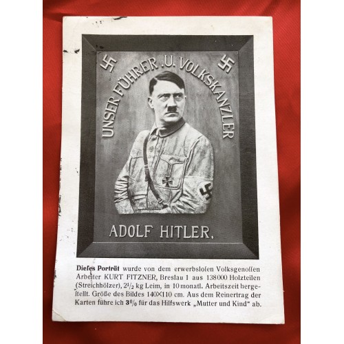 Unser Führer .U. Volkskanzler Adolf Hitler Postcard # 6469