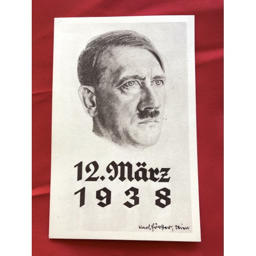 Hitler 12. März 1938 Postcard