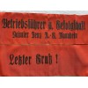 Daimler Benz A.G. Mannheim Funeral Sash 