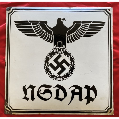 NSDAP Enamel Sign