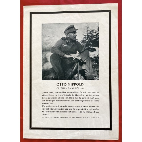 Otto Nippold Death Announcement  # 6754