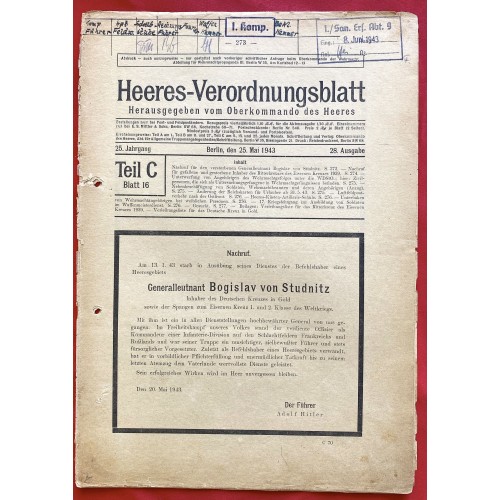 Heeres-Verordnungsblatt 