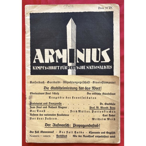 Arminius Kampfschrift für Deutsche Nationalisten