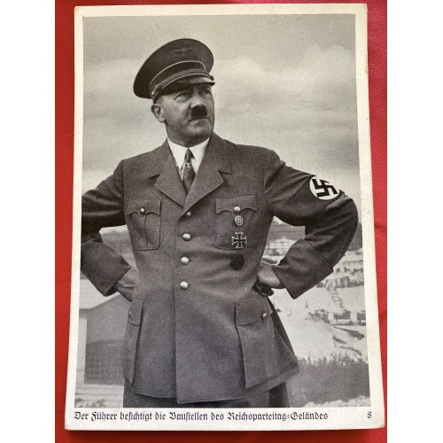 Der Führer besichtigt die Baustellen des Reichsparteitag Geländes Postcard
