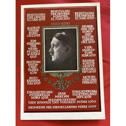 Hoffmann Hitler 50th Birthday Postcard # 6859