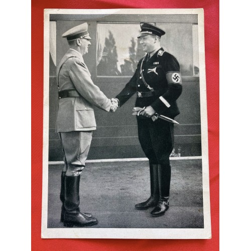 Hitler and Darré Postcard # 6873