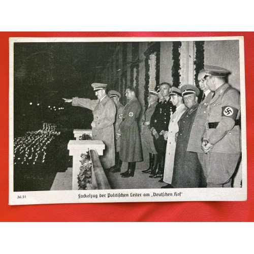 Fackelzug der Politischen Leiter am "Deutschen Hof" Postcard # 6874