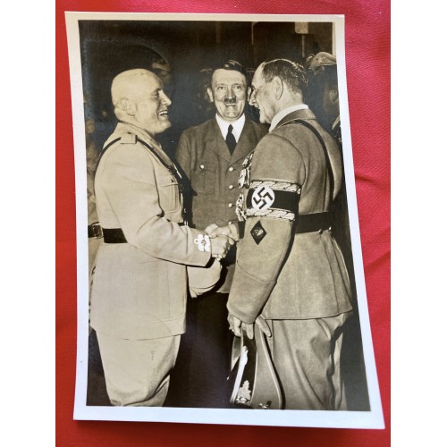 Mussolini Hitler von Epp Postcard