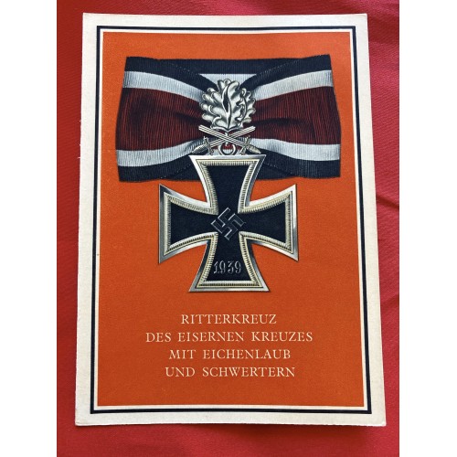 Die Kriegsorden des Grossdeutschen Reiches Postcard # 6890