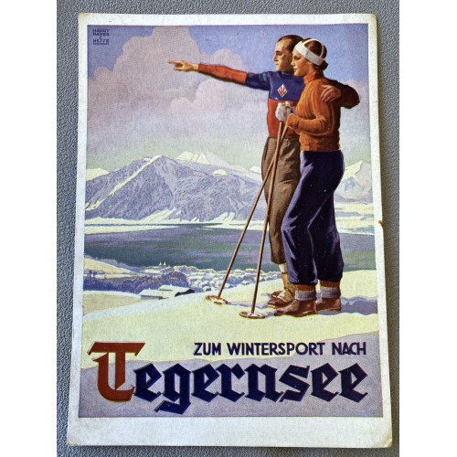 Zum Wintersport Nach Tegernsee Postcard