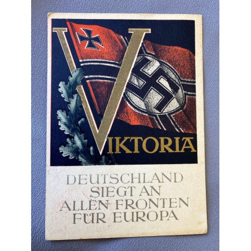Viktoria Deutschland Siegt An Allen Fronten Für Europa Postcard # 6905