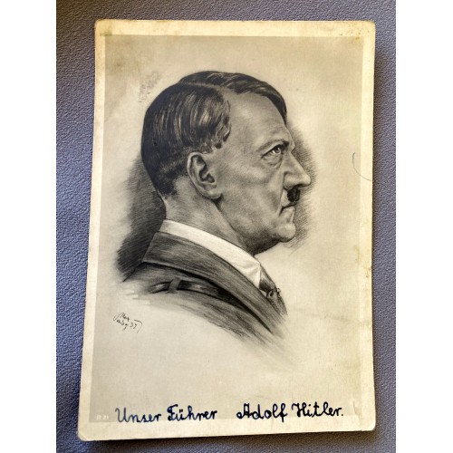 Unser Fuhrer Adolf Hitler Postcard # 6917