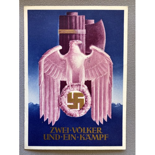 Zwei Völker Und Ein Kampf Postcard