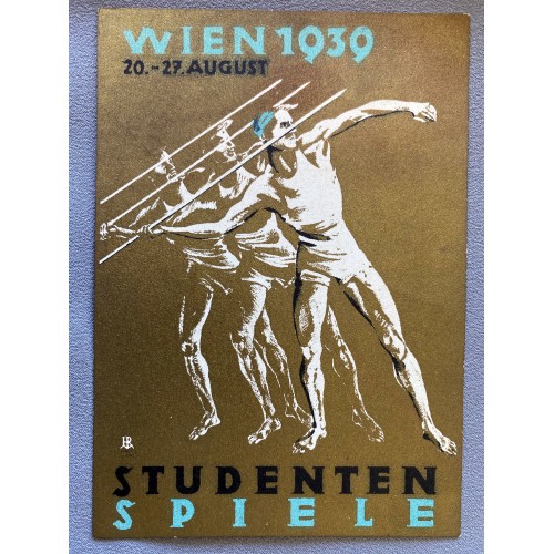Wien 1939 20.-27. August Studenten Speile Postcard # 6993