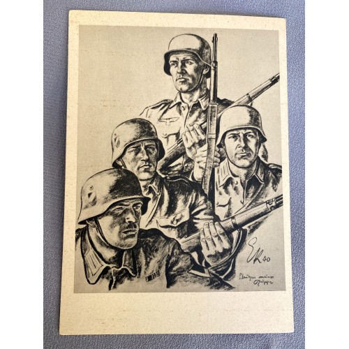Wehrmacht Postcard  # 7025