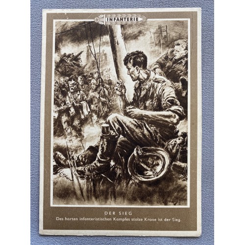 Adolf Hitler Über Allem Steht In Seiner Leistung Der Deutsche Infanterist Postcard # 7123