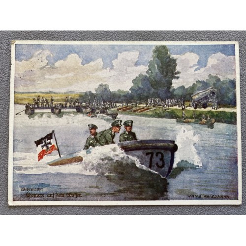 Wehrmacht: Pioniere auf Dem Wasser Postcard