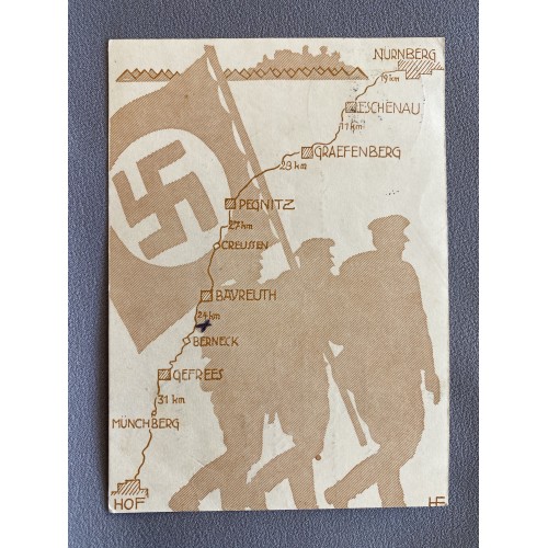 Marschstaffel (Pol. Leiter) Gau Sachsen zum Reichsparteitag 1936 Postcard