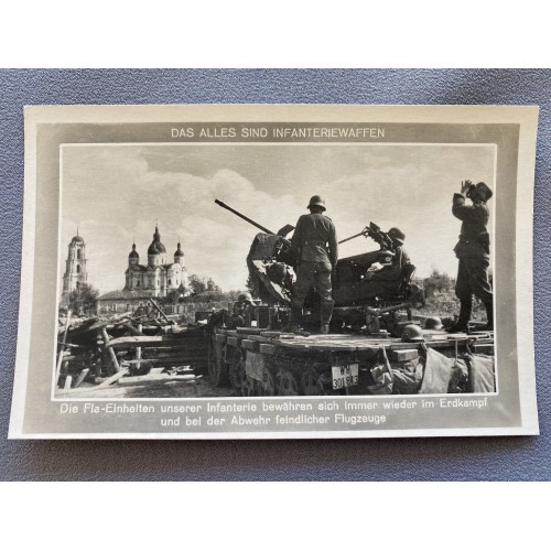 Über Allem Steht Die Deutsche Infanterie Postcard