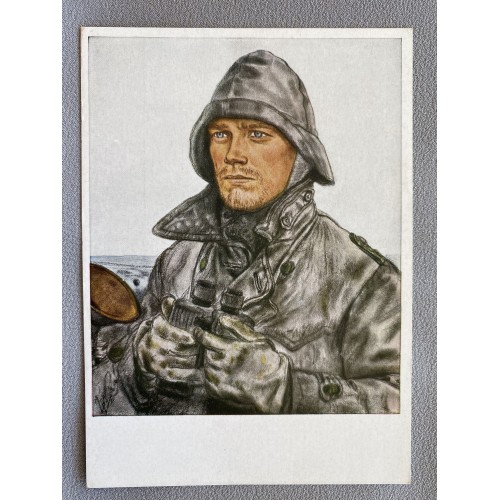 W. Willrich Wachoffizier auf einem U-Boot Postcard # 7251