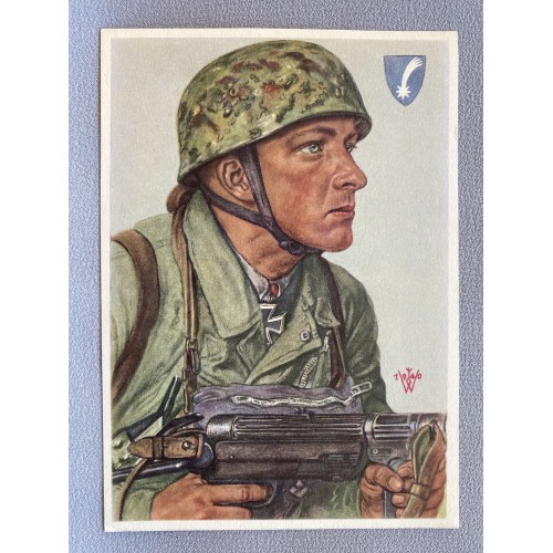 W. Willrich Fallschirmjäger Feldwebel Urpte Postcard