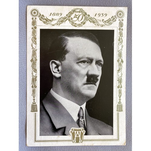 Hitler 50th Birthday Postcard