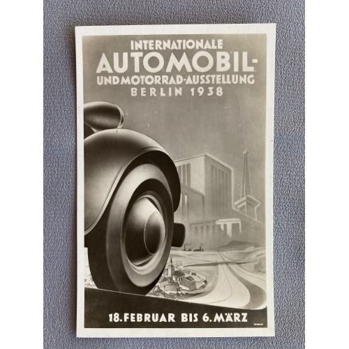 Internationale Automobil Berlin 1938 Postcard